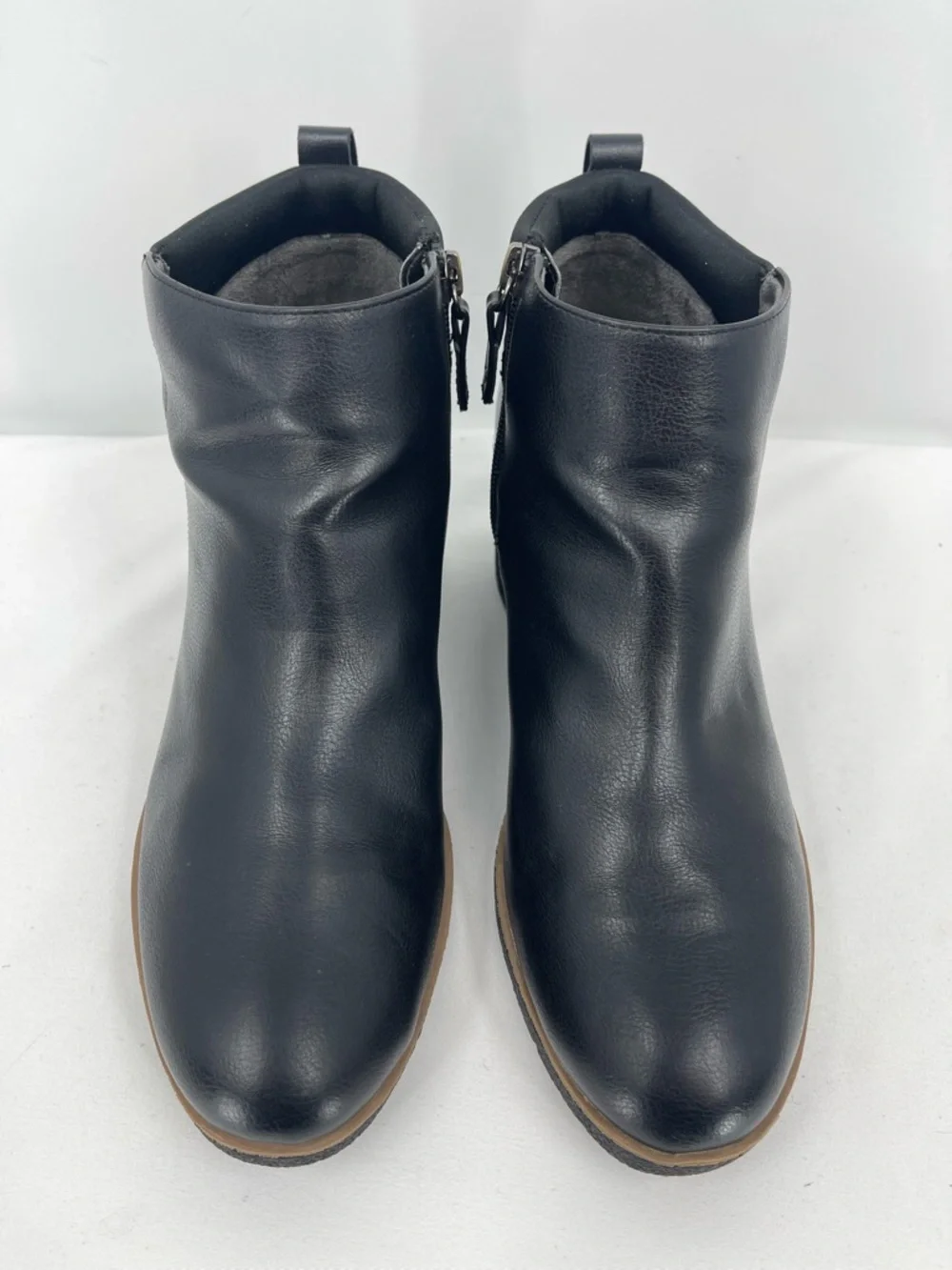 DrScholls BERKLIE Women’s Black Wedge Ankle Boots - Sleek Side-Zip Design  10M